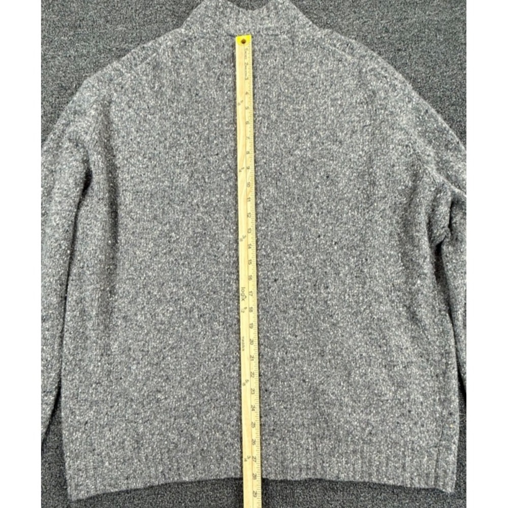 John W Nordstrom Mens XXL Merino Wool Cashmere Zip Cardigan Sweater Gray - Picture 5 of 6